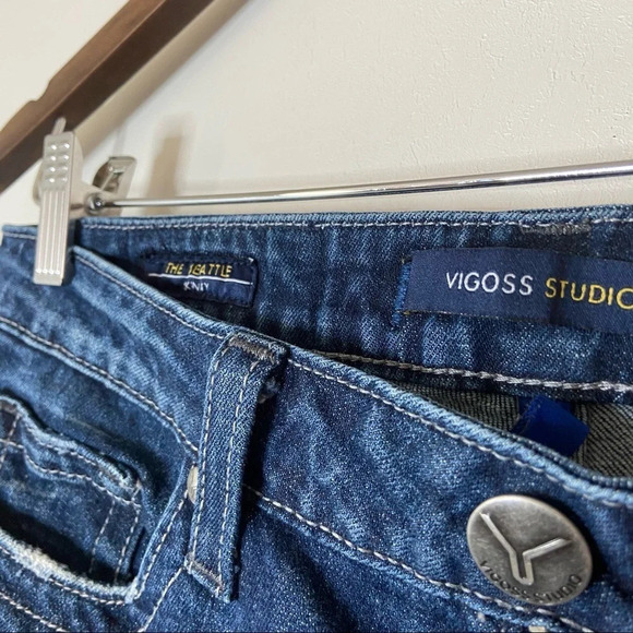 VIGOSS Skinny Jean Denim Embroidered Pockets The Seattle Size 5/6 28 P20824NB26 - Picture 8 of 10